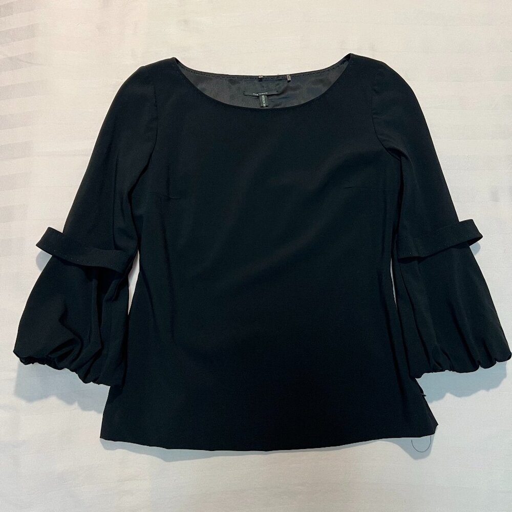 Elie Tahari for Bergdorf Goodman Wool Long Sleeve Blouse